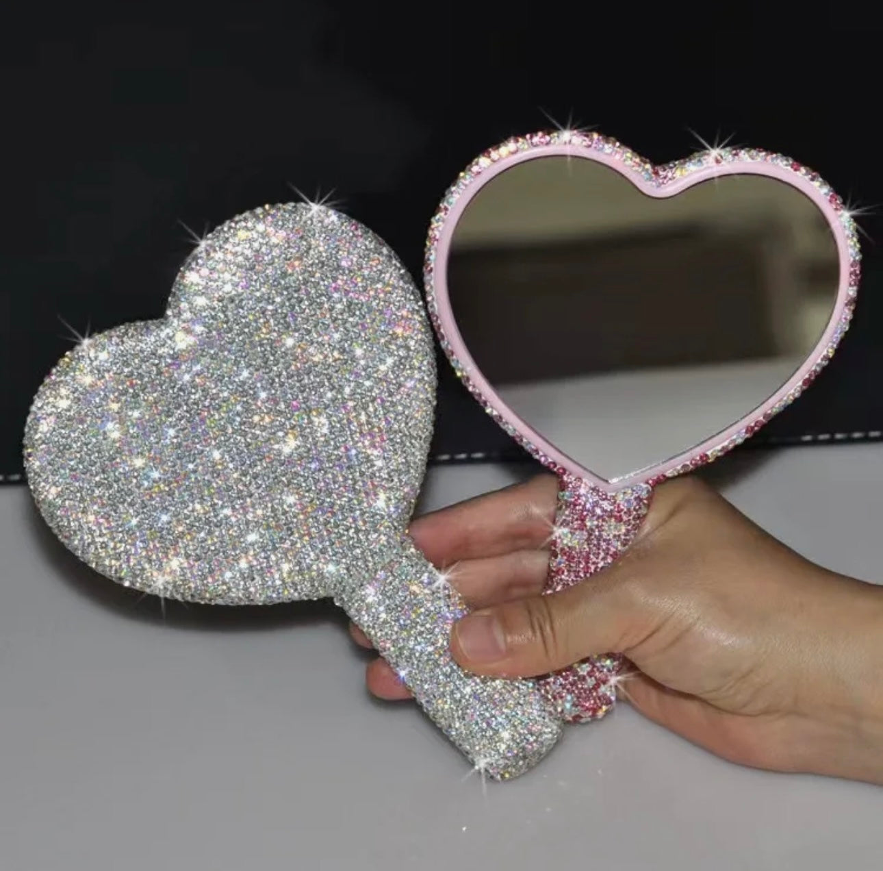 Heart-Shaped Diamond Mirror - MAB Lash
