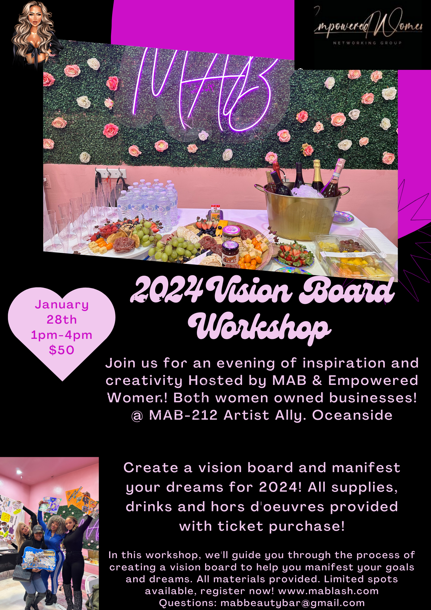 2024 Vision Board Event ! January 28th - MAB Lash