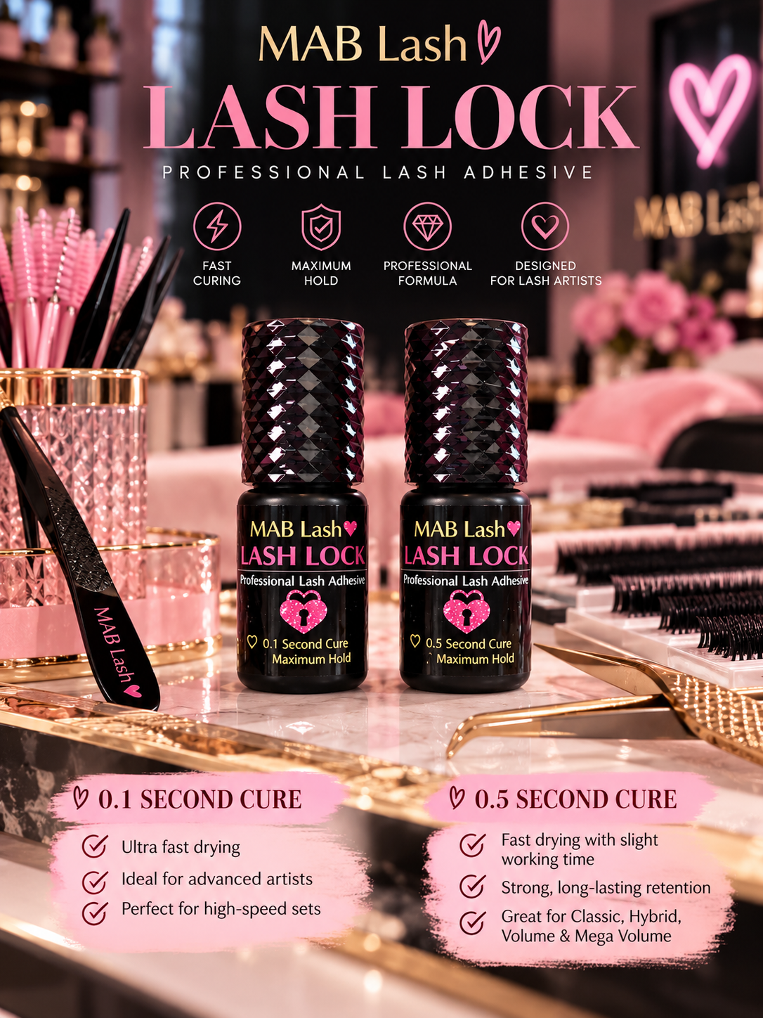 💗 MAB Lash – LASH LOCK Professional Lash Adhesive